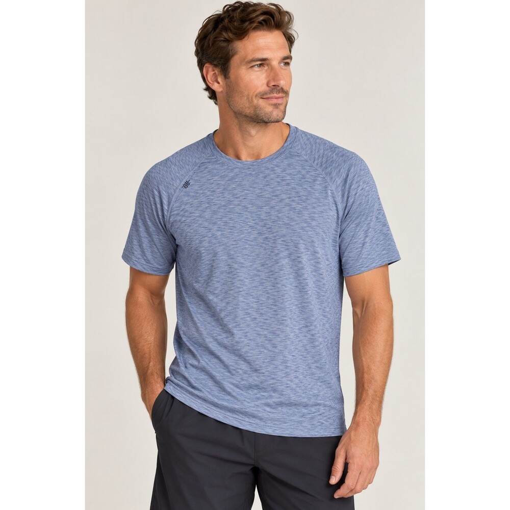 Rhone Reign Short Sleeve Performance T-Shirt Men’s Blue Athletic Workout Tee XL